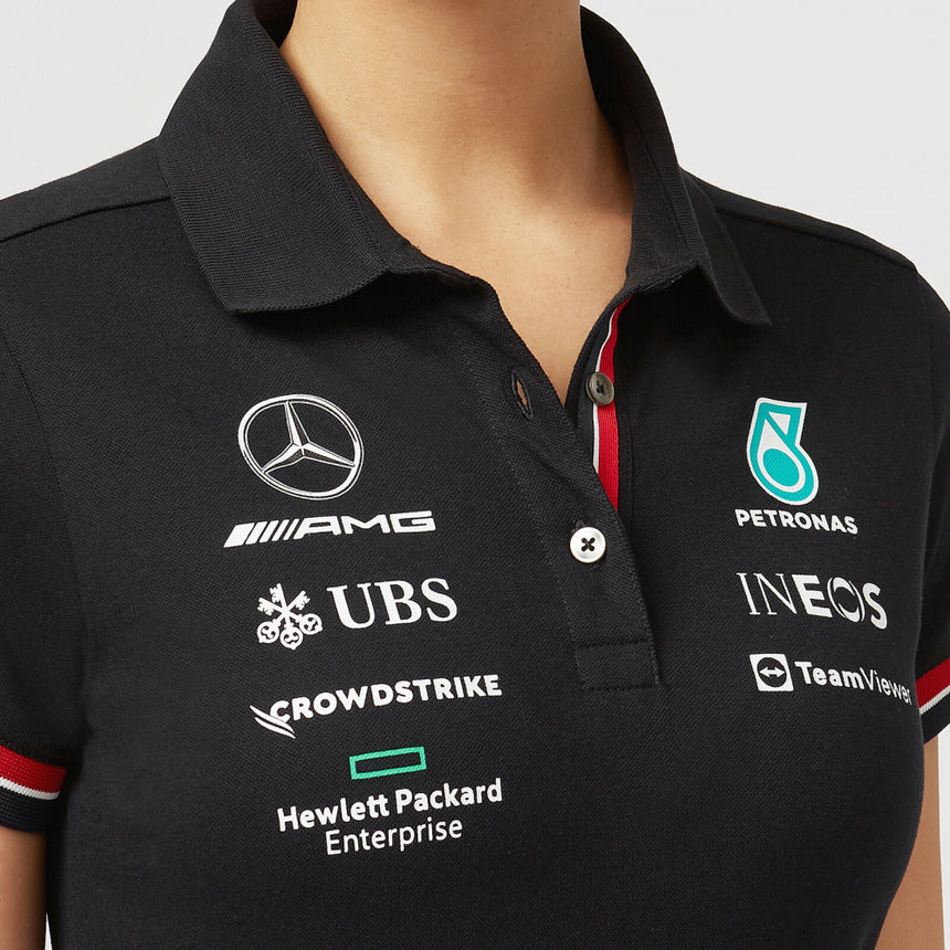 Mercedes Dámské Polo, Team, Černá, 2022 - FansBRANDS®