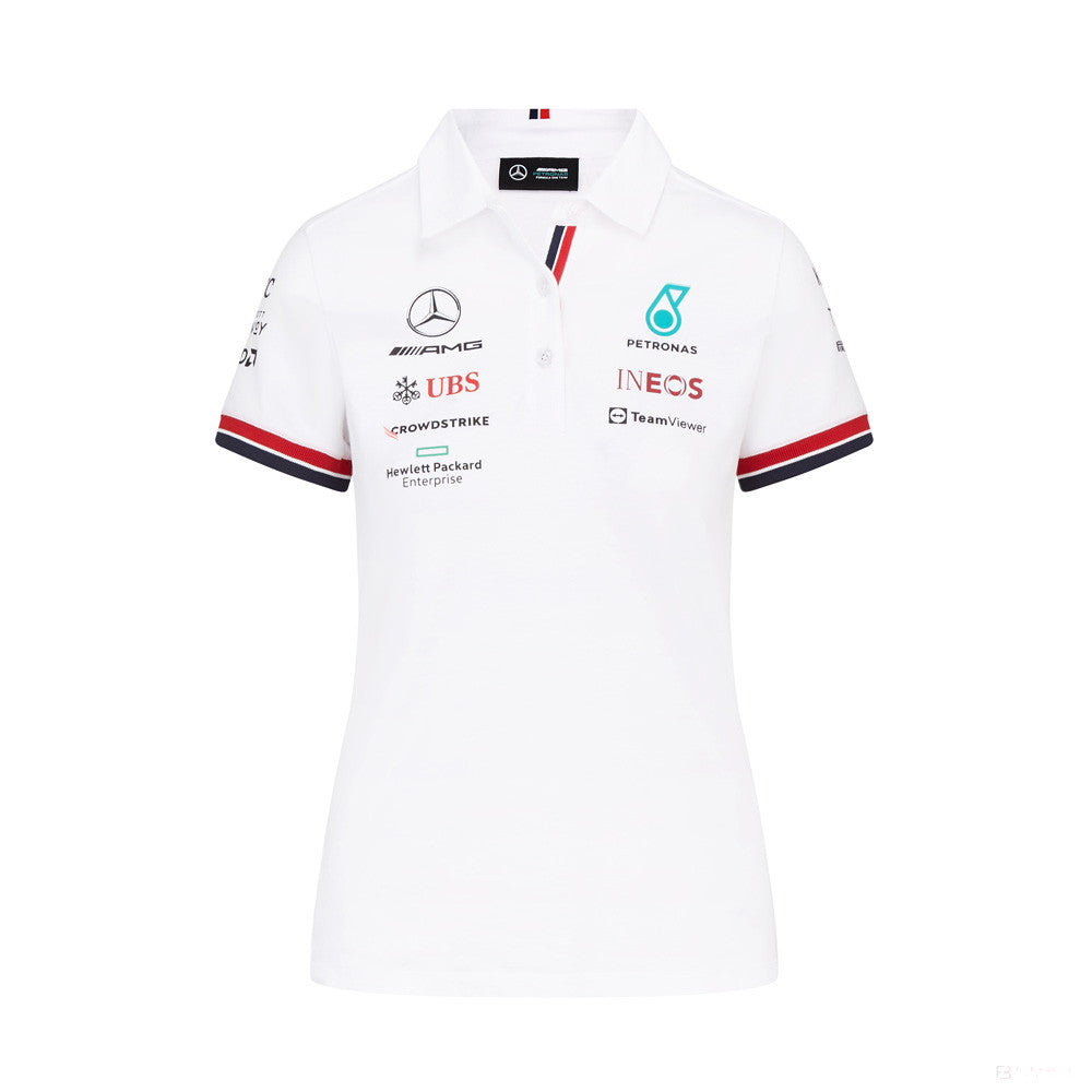 Mercedes Dámské Polo, Tým, Bílá, 2022 - FansBRANDS®