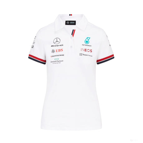 Mercedes Dámské Polo, Tým, Bílá, 2022 - FansBRANDS®