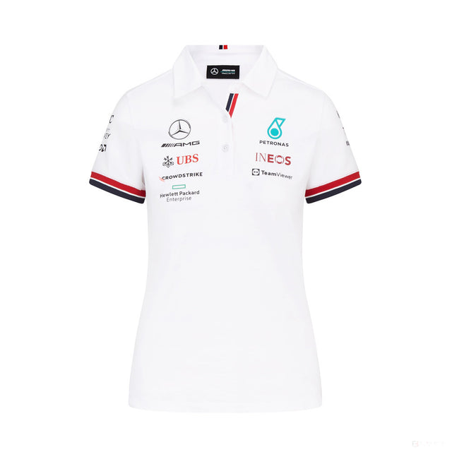 Mercedes Dámské Polo, Tým, Bílá, 2022 - FansBRANDS®