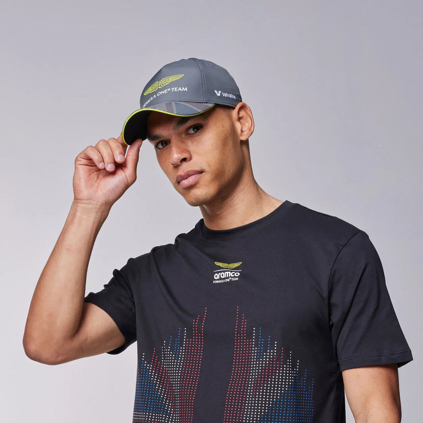 Czapka Aston Martin, zespół, Silverstone, SE, szara 🔥