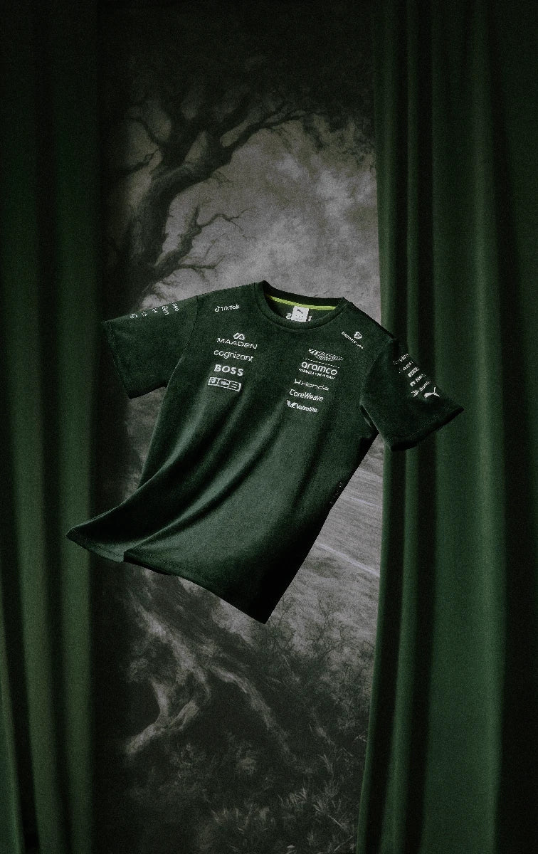Aston Martin team t-shirt, UK Special Edition, Puma, zielony, 2026