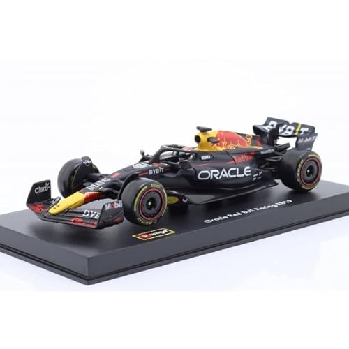Model samochodu Red Bull Racing RB19, bburago, 1:43, Max Verstappen #1, Pudełko akrylowe, 2023