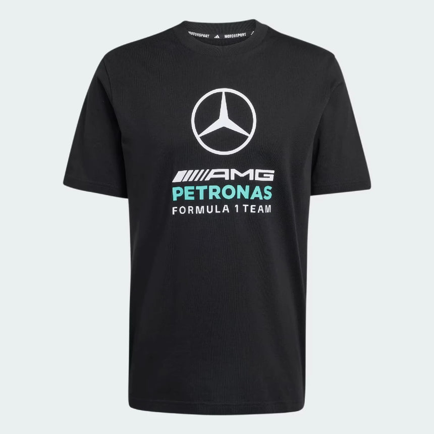 Koszulka polo Mercedes, Dna, grafika, adidas, czarne, 2026