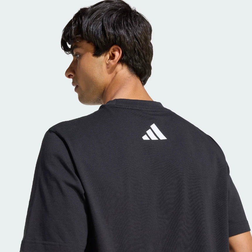 Koszulka polo Mercedes, Dna, grafika, adidas, czarne, 2026