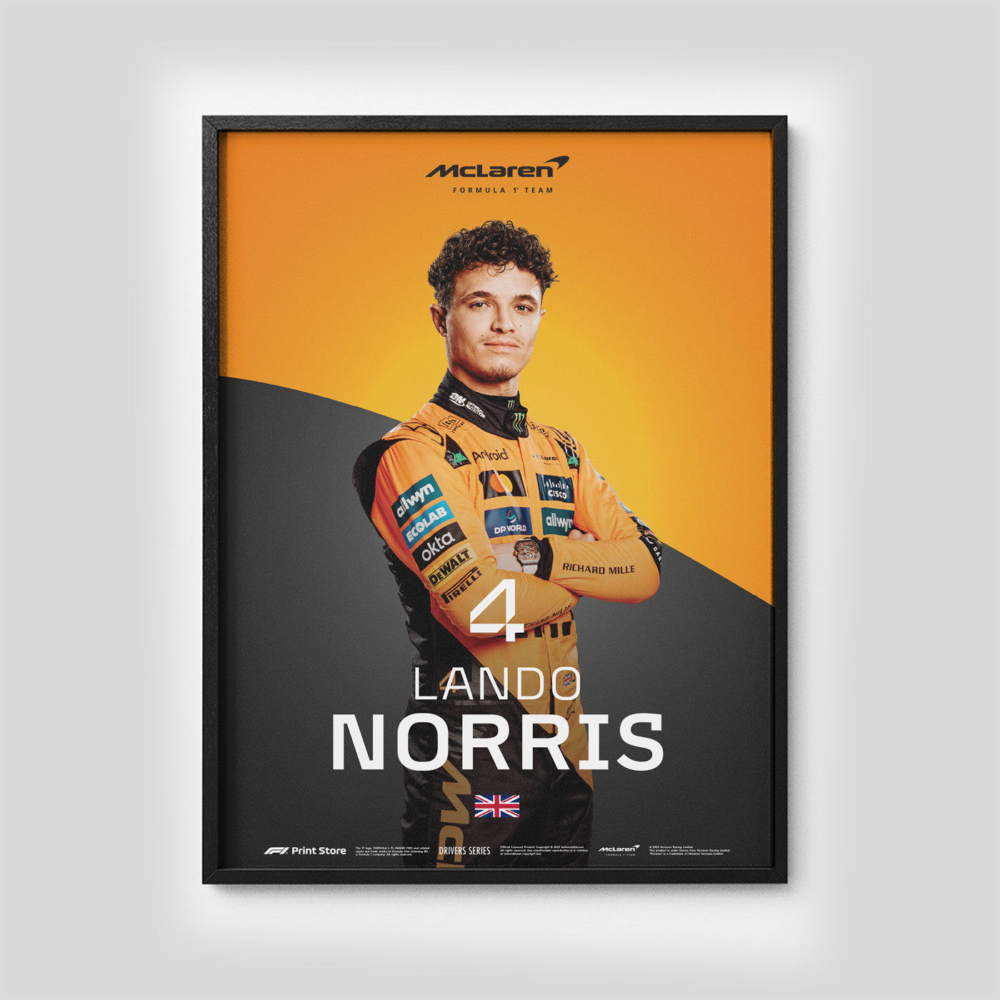 F1 Print – Plakat Lando Norrisa (rozmiar A3)