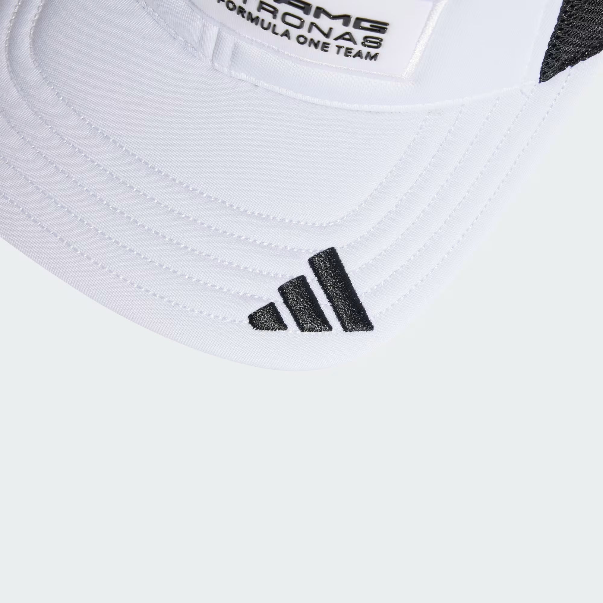 Czapka Mercedes, trucker, długie logo, biała 🔥