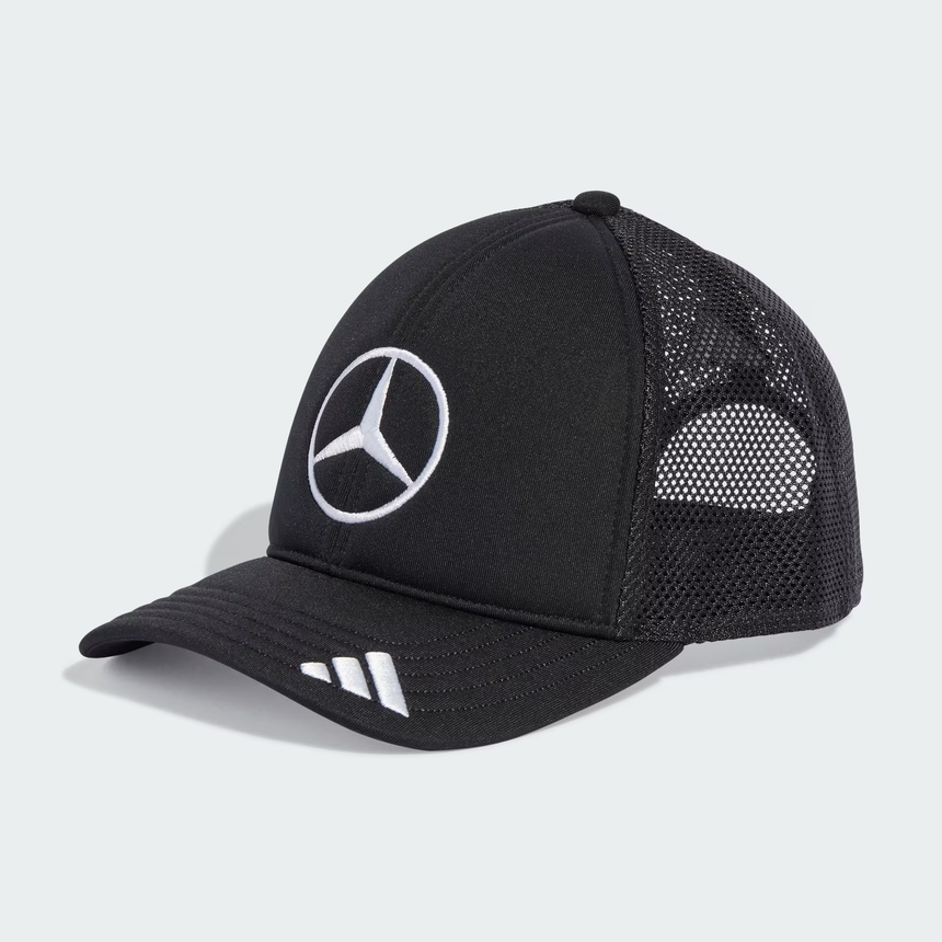 Czapka Mercedes, trucker, duże logo, czarna 🔥