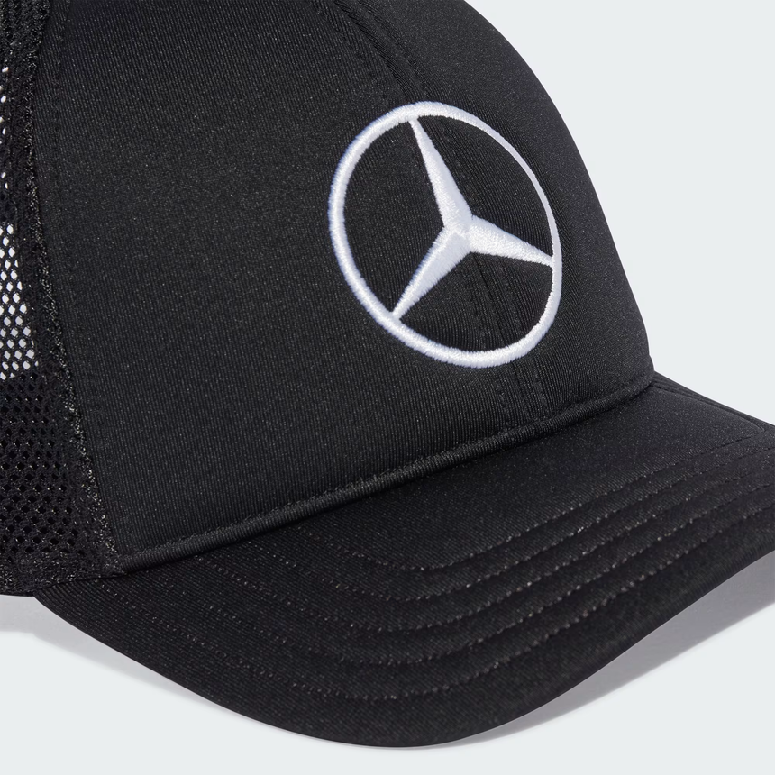 Czapka Mercedes, trucker, duże logo, czarna 🔥