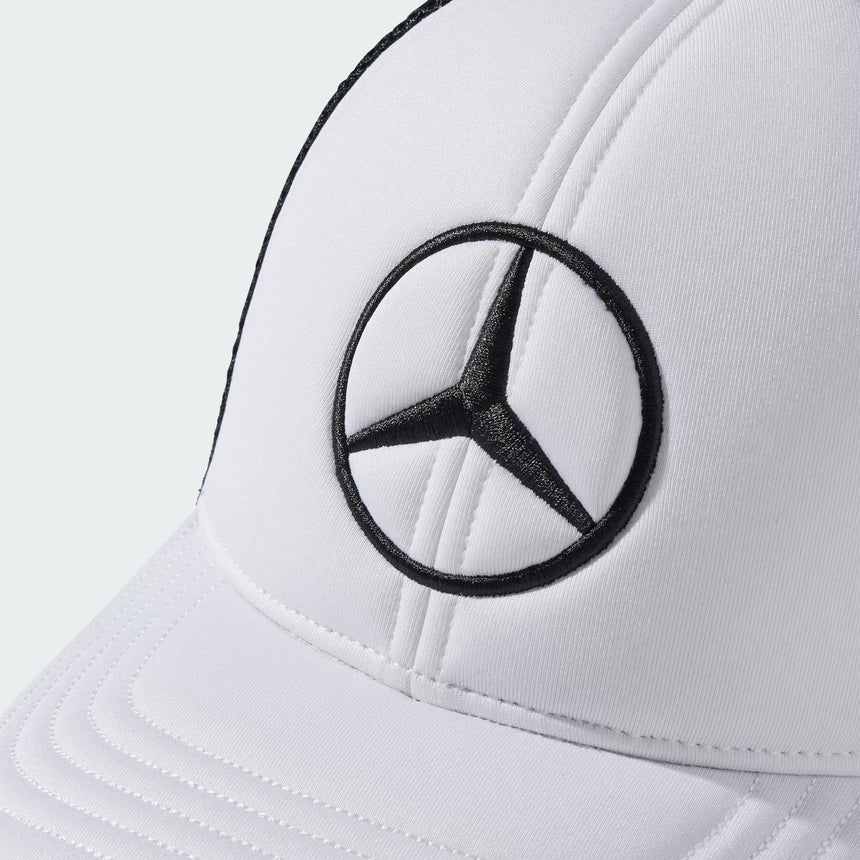 Czapka Mercedes, trucker, duże logo, biała/czarna 🔥