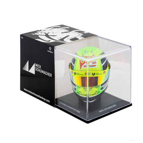 Mini přilba Mick Schumacher v měřítku 1:4, zelená, 2020 - FansBRANDS®