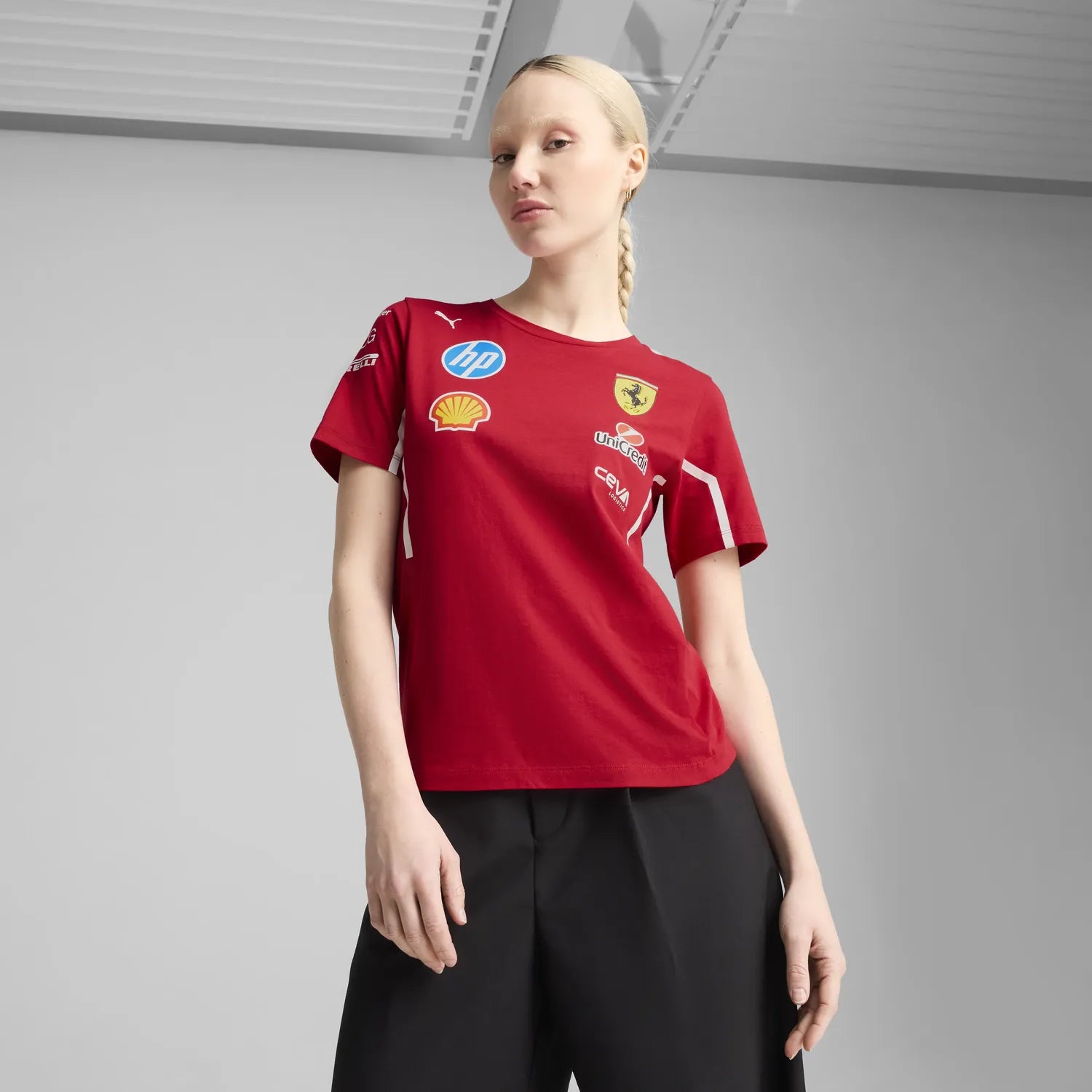 Scuderia Ferrari Team-T-Shirt mit Rundhalsausschnitt – Damen 🔥