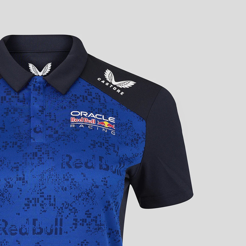 Koszulka polo Red Bull, zespół, Max Verstappen, damska, niebieska