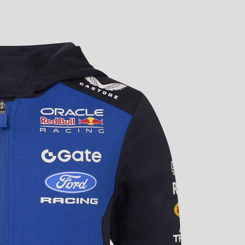 Bluza z kapturem Red Bull, teamowa, rozpinana na całej długości, dziecięca, niebieska