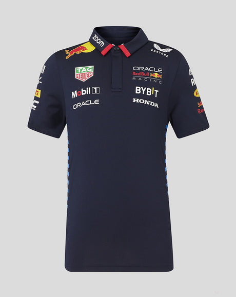Red Bull tričko s límečkem, Castore, týmové, dětské, modrá, 2024 - FansBRANDS®