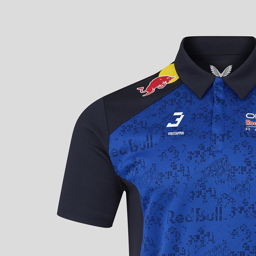 Koszulka polo Red Bull, zespół, Max Verstappen, niebieski