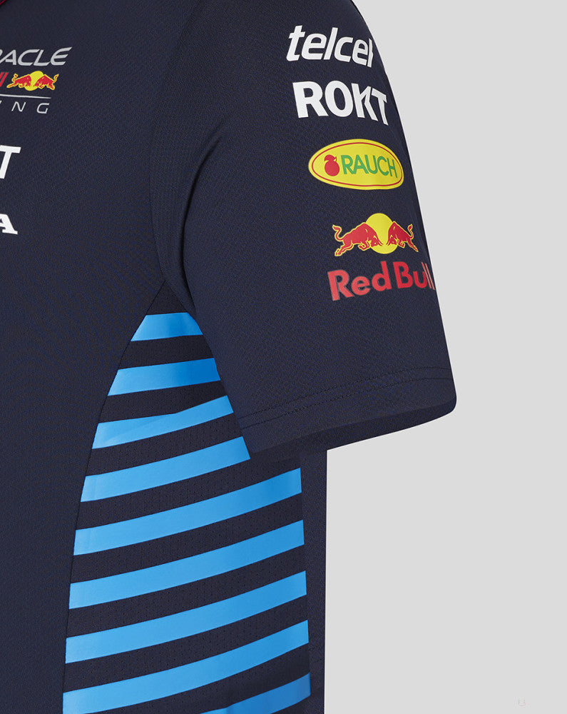 Red Bull tričko s límečkem, Castore, týmové, modrá, 2024 - FansBRANDS®