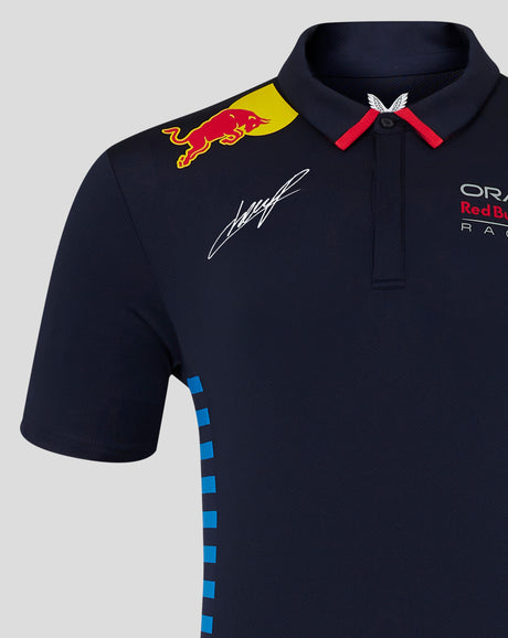 Red Bull koszulka z kołnierzykiem, Castore, Sergio Perez, niebieski, 2024 - FansBRANDS®