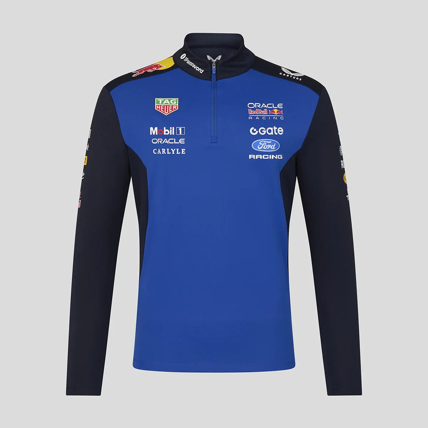 Bluza Red Bull, teamowa, zamek 1/4, niebieska