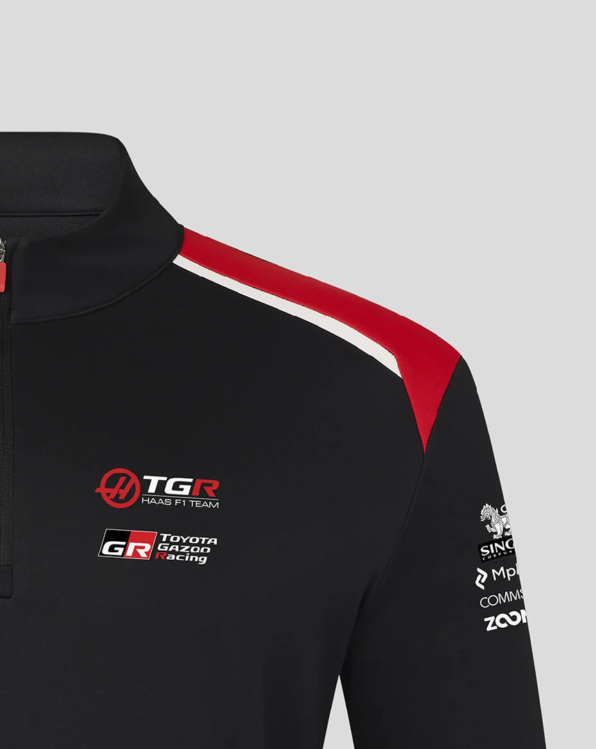 Bluza Haas F1, z krótkim zamkiem, zespołowa, czarna