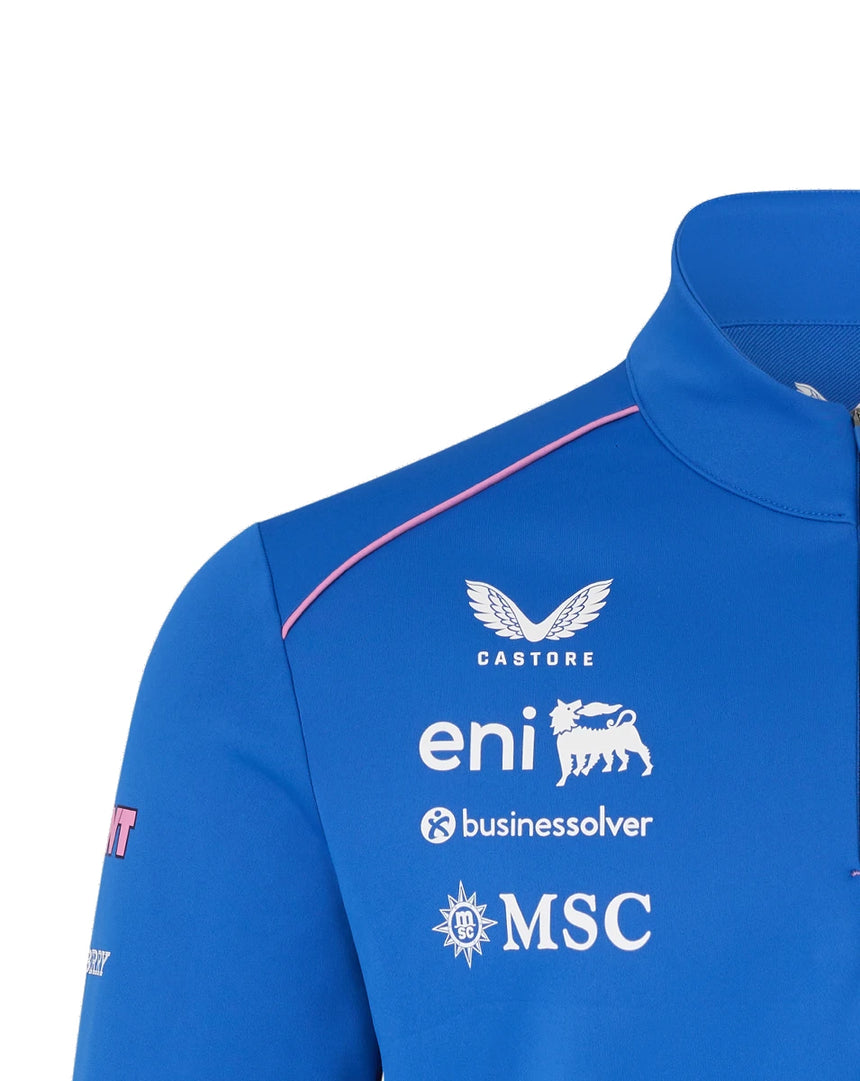 Bluza Alpine, drużynowa, z zamkiem 1/4, niebieska