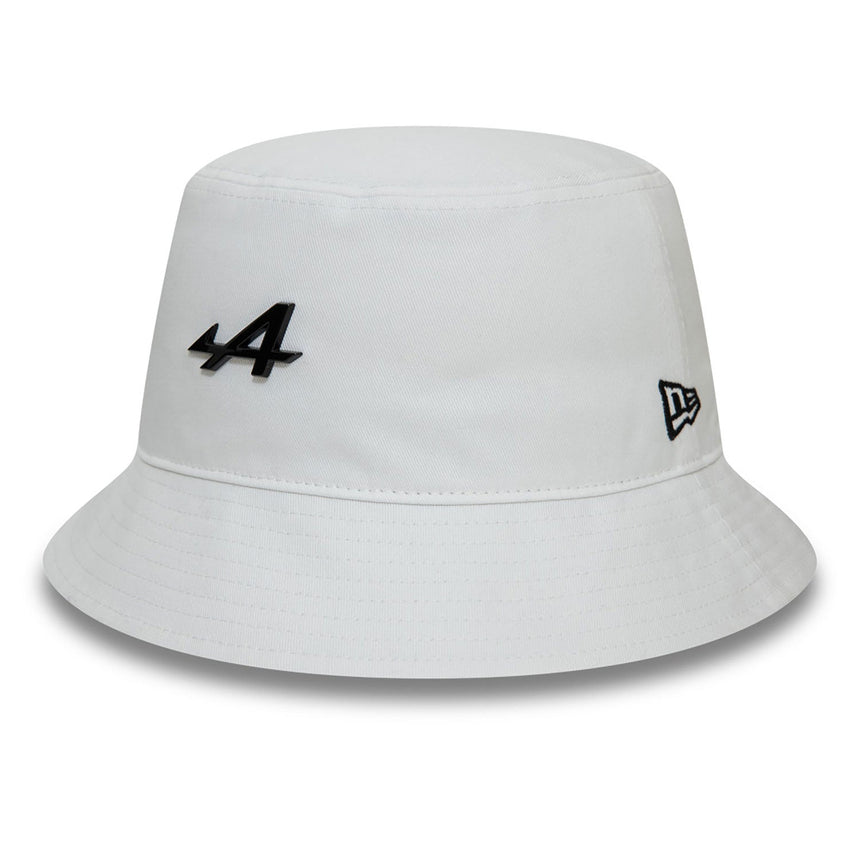 New Era Alpine Bucket Hat, Metallnadel, Weiß