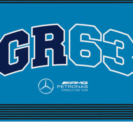 Flaga Mercedes George Russell 90X120 bez masztu, niebieska