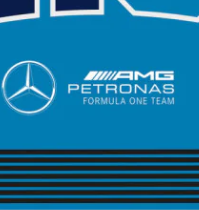 Flaga Mercedes George Russell 90X120 bez masztu, niebieska