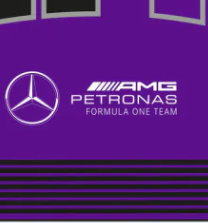 Mercedes Lewis Hamilton Flagge 90X120 ohne Mast, Lila