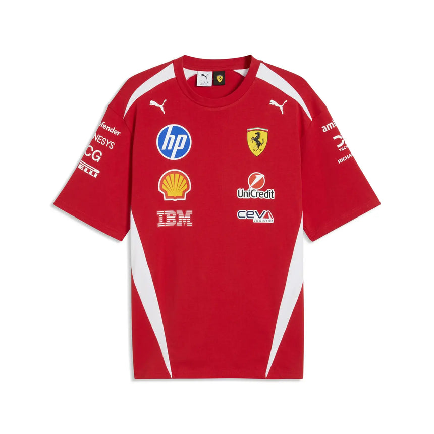 Ferrari t-shirt, zespół, kierowcy oryginalny, czerwony, 2026