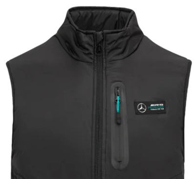 Mercedes Herren Ärmellose Jacke, Schwarz