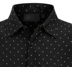 Mercedes Men's Polka Dot Shirt, Black