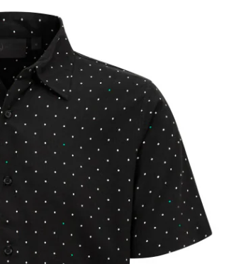 Mercedes Men's Polka Dot Shirt, Black