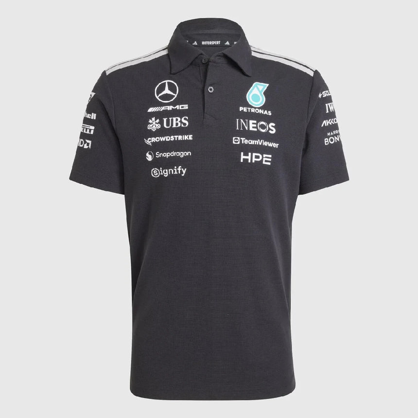 Pólko Mercedes, zespół, inżynierowie, adidas, czarne, 2026