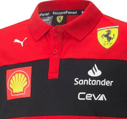 Polo dziecięce Puma Ferrari, czerwone, 2022