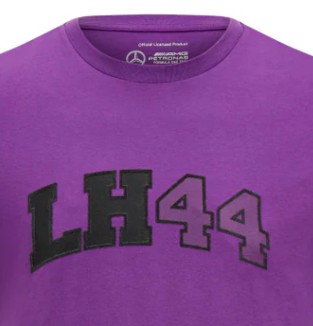 Lewis Hamilton Mercedes Logo Herren-T-Shirt, Lila