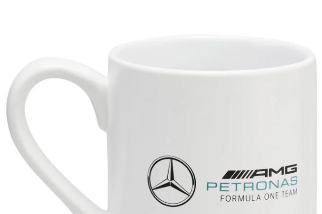 Kubek Mercedes, Logo zespołu, 300 ml, biały, 2022
