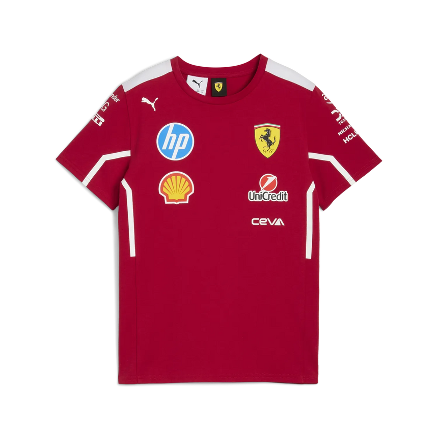 Scuderia Ferrari Team T-Shirt mit Rundhalsausschnitt – Kinder 🔥