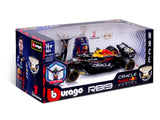 Model samochodu Red Bull Racing, Bburago, Max Verstappen, nr 1, 1:24, RB19, z kierowcą