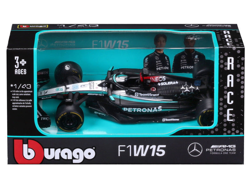 Mercedes model samochodu, bburago, George Russell, #63, 1:43, F1W15