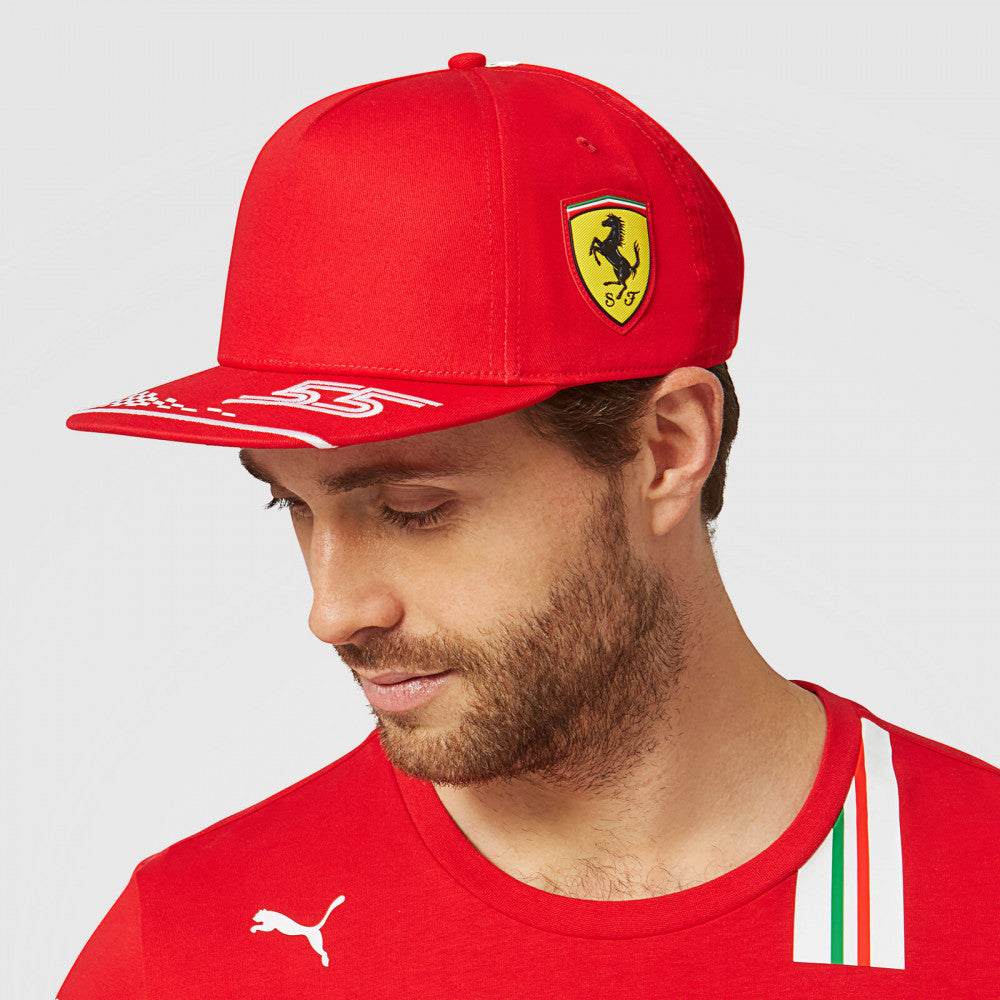 Kšiltovka Ferrari Flatbrim, Puma Carlos Sainz, pro dospělé, červená, 2021 - FansBRANDS®