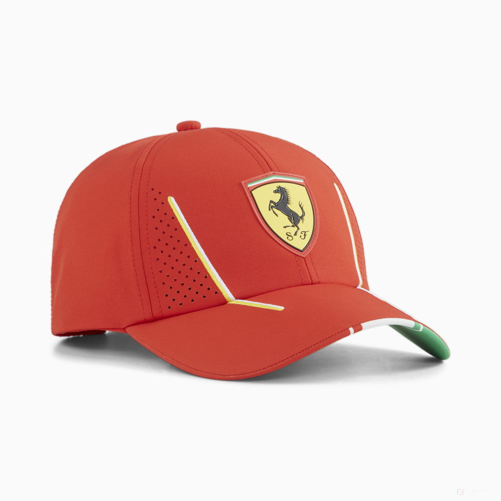 Ferrari čepice, Puma, týmové, baseballová čepice, červená, 2024