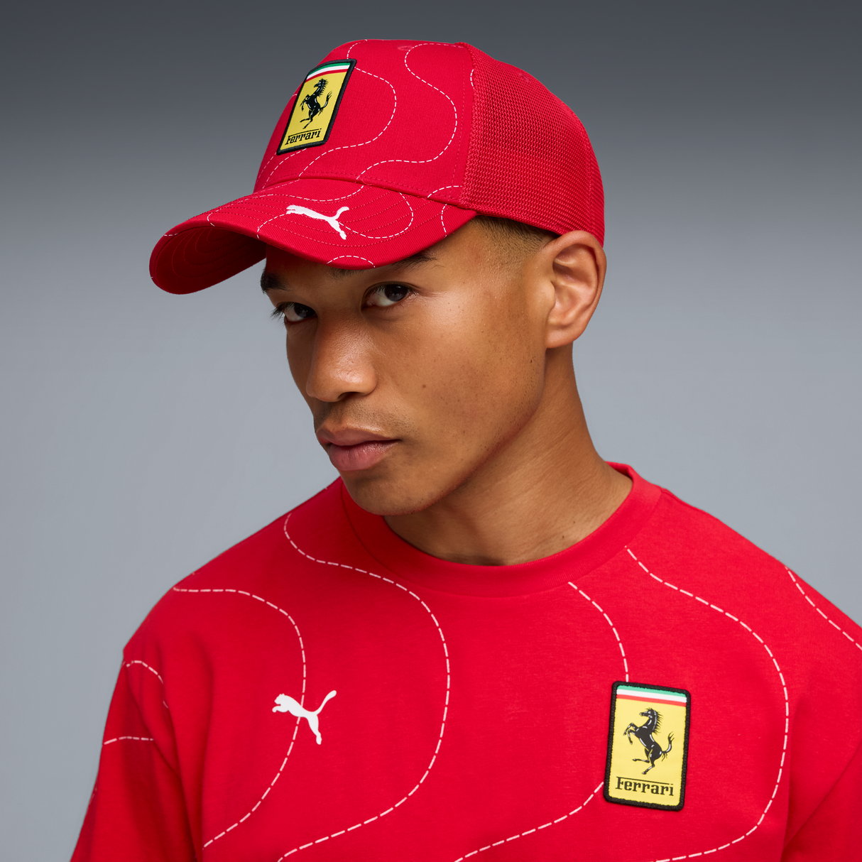 Czapka trucker Ferrari, edycja specjalna Monza, czerwona 🔥