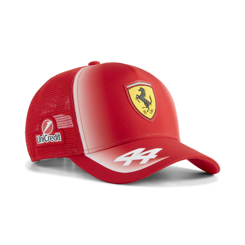 Czapka trucker Ferrari, zespół, Lewis Hamilton, Puma, czerwony