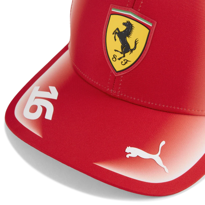 Czapka Ferrari, zespół, Charles Leclerc, Puma, czerwony