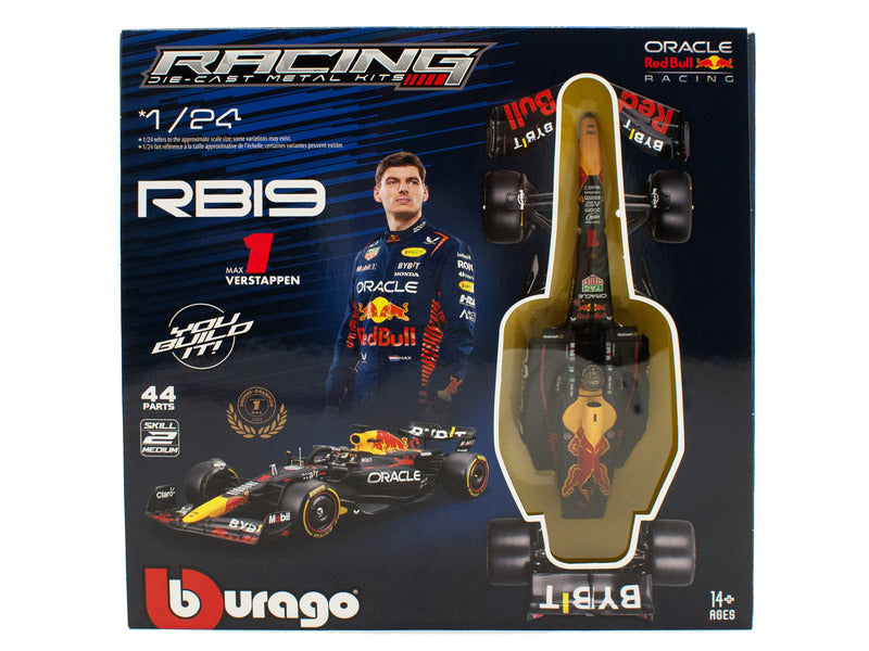 Zestaw modelu do składania Red Bull Racing firmy Bburago, Max Verstappen, numer 1, RB19