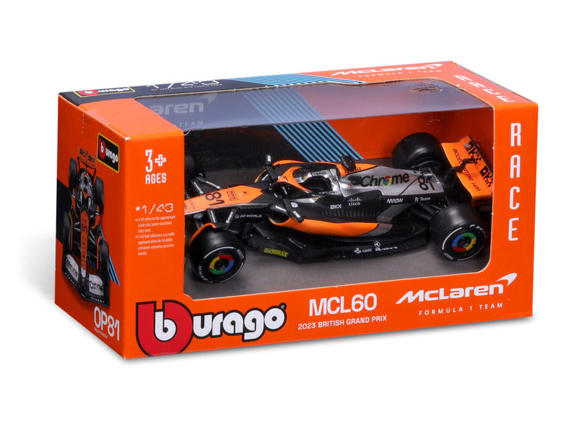 Model samochodu McLaren MCL60, bburago, 1:43, Oscar Piastri #81, 2023