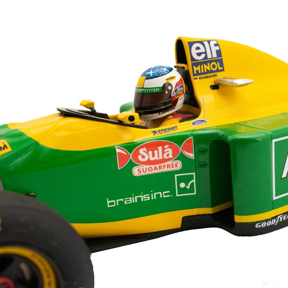 Michael Schumacher Model auta, Benetton Ford B193B Portugal GP, měřítko 1:18, žlutá, 2020