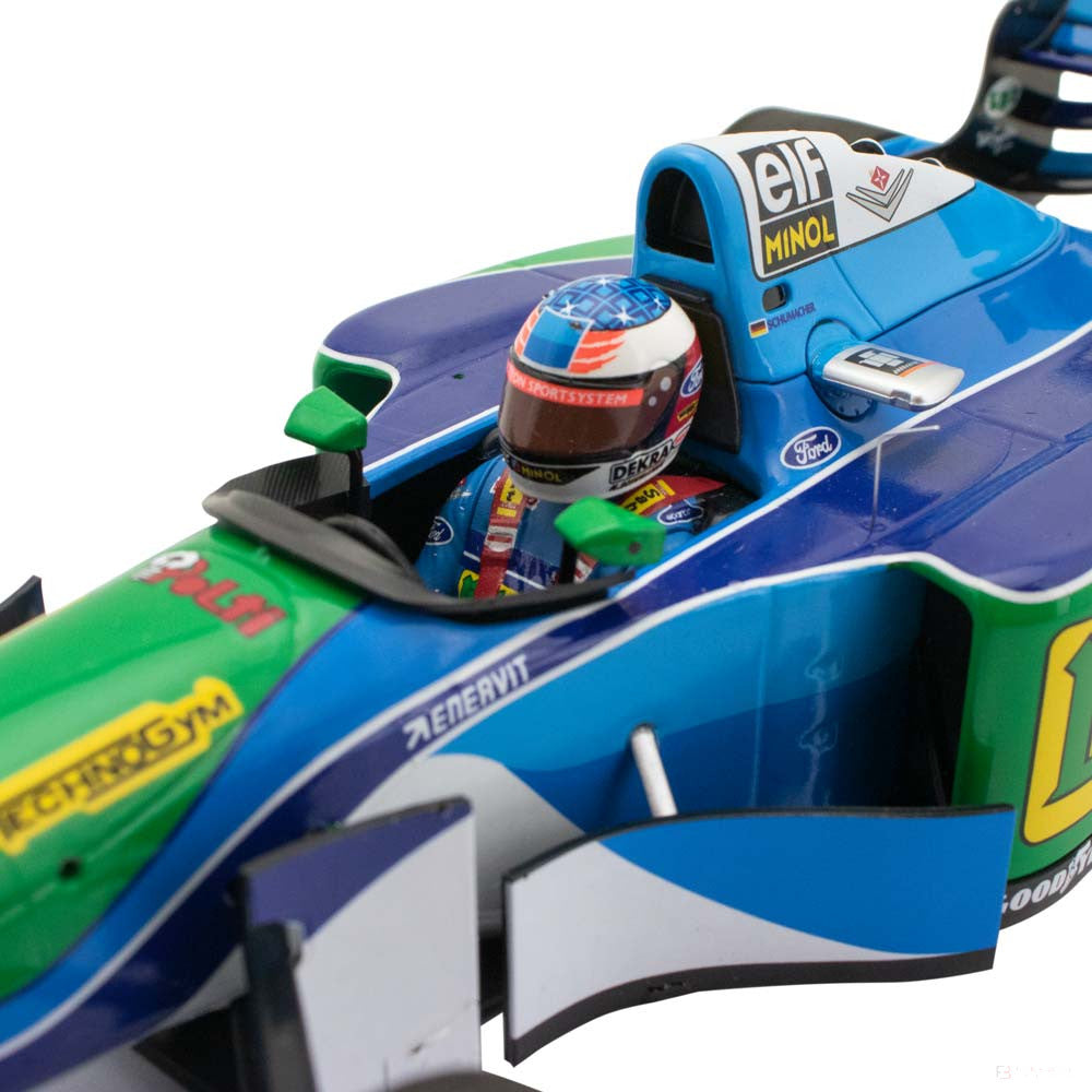 Michael Schumacher Model Car, mistr světa Benetton Ford B194 1994, měřítko 1:18, modrá, 1994 - FansBRANDS®