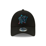 Czapka Miami Marlins, New Era, 9FORTY, drużyna, czarna
